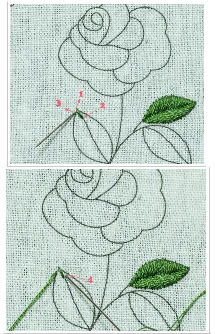 葉子(zǐ)刺繡針法教程