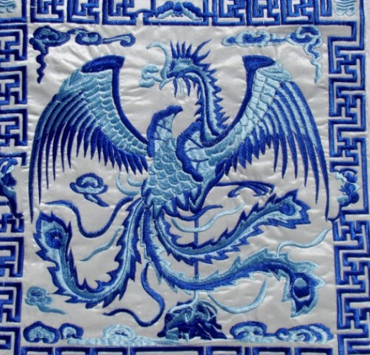 廠家定做批發機繡刺繡戲服龍補子(zǐ)繡片